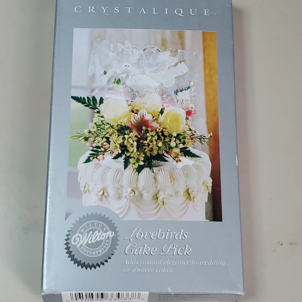 Wilton, wedding cake, Lovebirds, cake, pick, topper, 6x4 inch